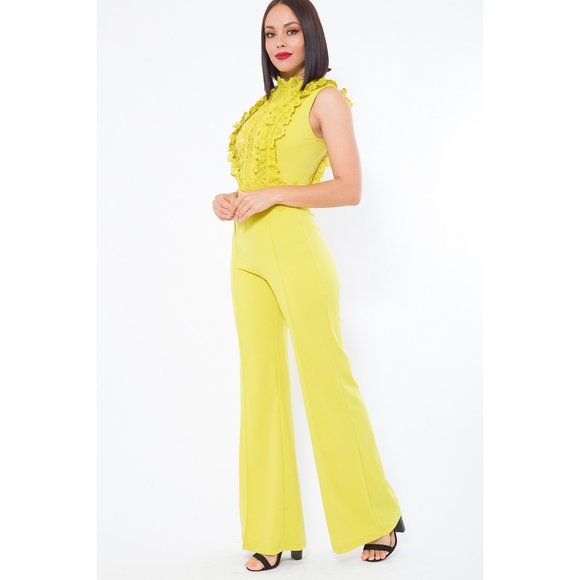 Crochet Lace Combined Bodice Jumpsuit - Picture 3 of 9